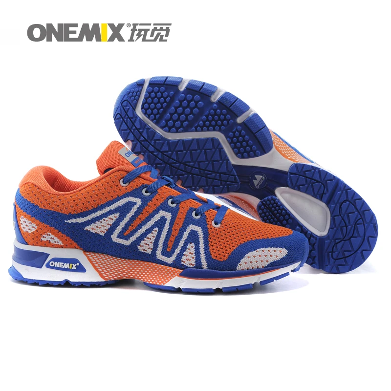 Onemix Для женщин Кроссовки для мужчин работать приятно тканые спортивные