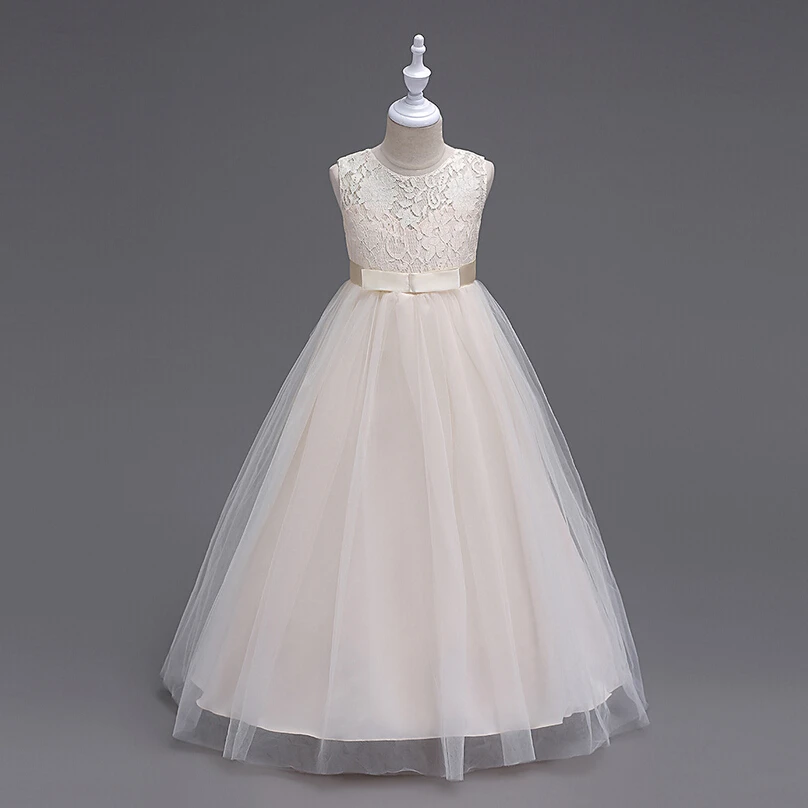 4-14Y hot 2017 High Quality Communion Dresses For Girl Tulle Lace Infant Toddler Kid Pageant Flower Dress for Wedding free | Детская