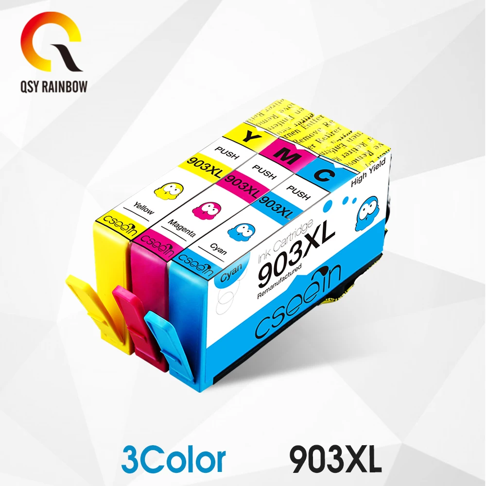 CMYK запасные части для чернильного картриджа hp903 с чипом полные чернила принтера HP