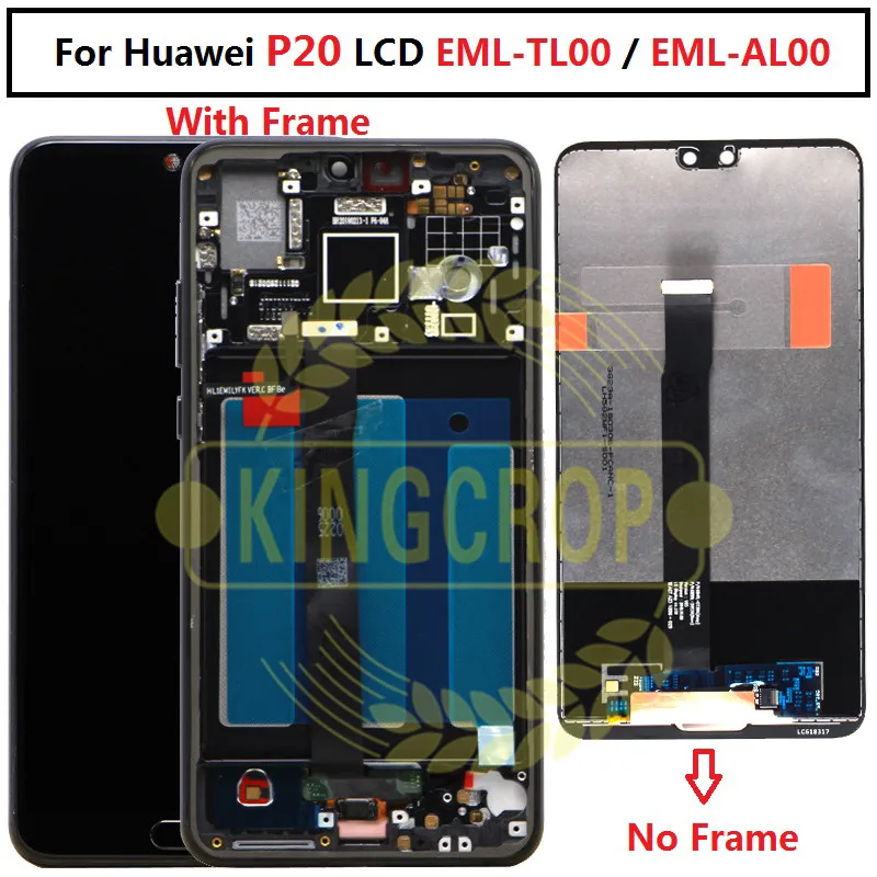 Фото Huawei P20 ЖК дисплей с корпусом сенсорный экран дигитайзер для сборки запасные части