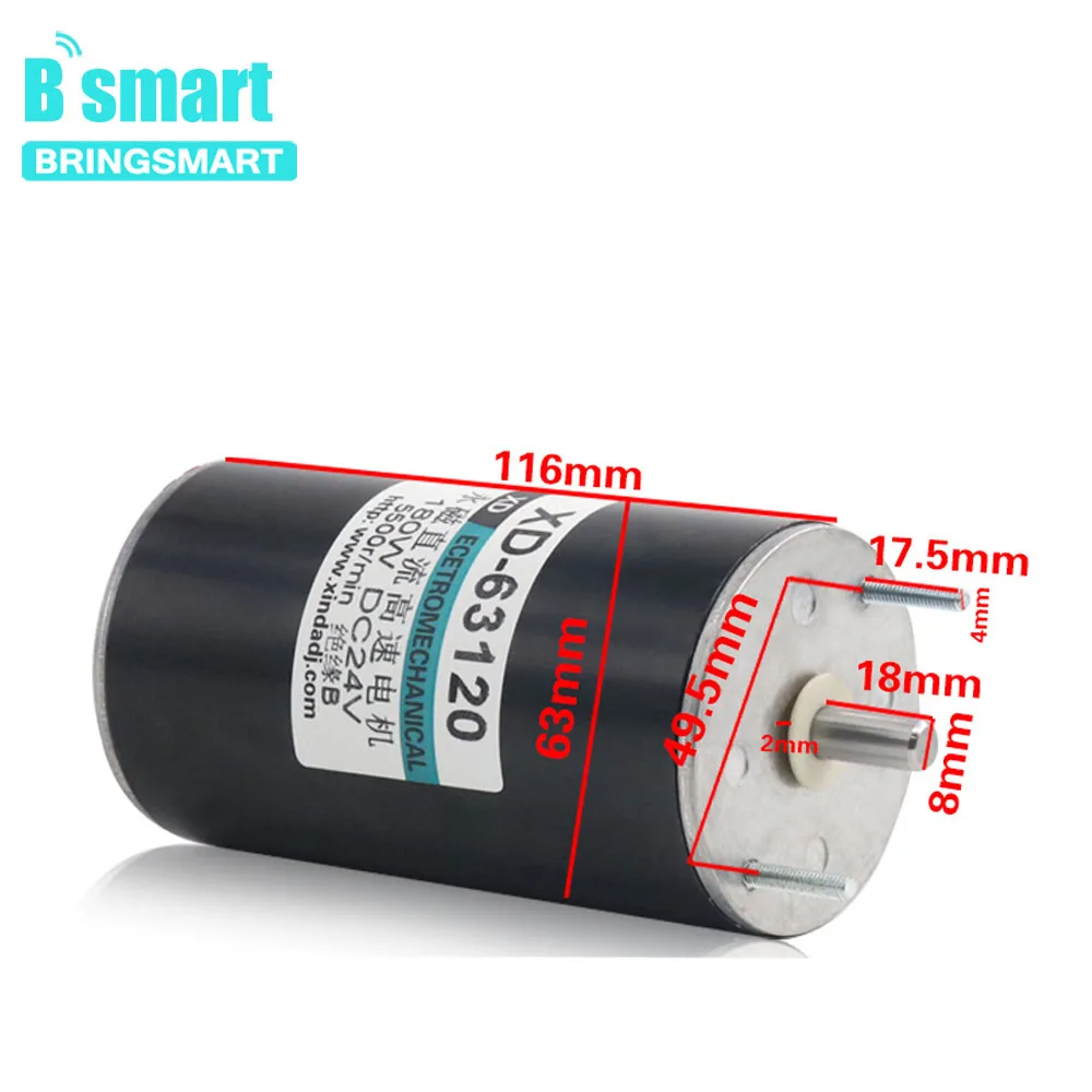 Bringsmart двигатель постоянного тока 12 В 24 180 Вт высокоскоростной 2000/4200 об/мин Cw/ccw