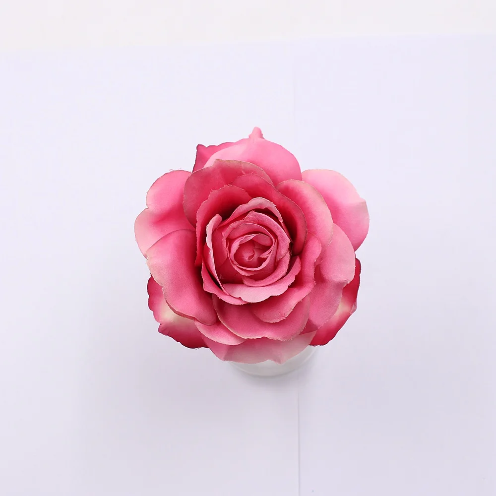 rose red 3 шт. 10 см высокое качество искусственный цветок Шелковый цветок розы свадебное украшение дома DIY ВЕНОК клип художественное ремесло цветок - Цвет: rose red