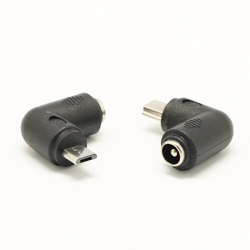 100 шт. микро USB штекер к DC разъем питания 5 5*2 1 мм Зарядка Adpter прямоугольный 90