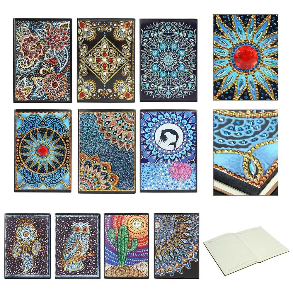 

DIY Special Shaped Diamond Painting Notebook Diary Book 60 Pages A5 Notebook Embroidery Craft Gift