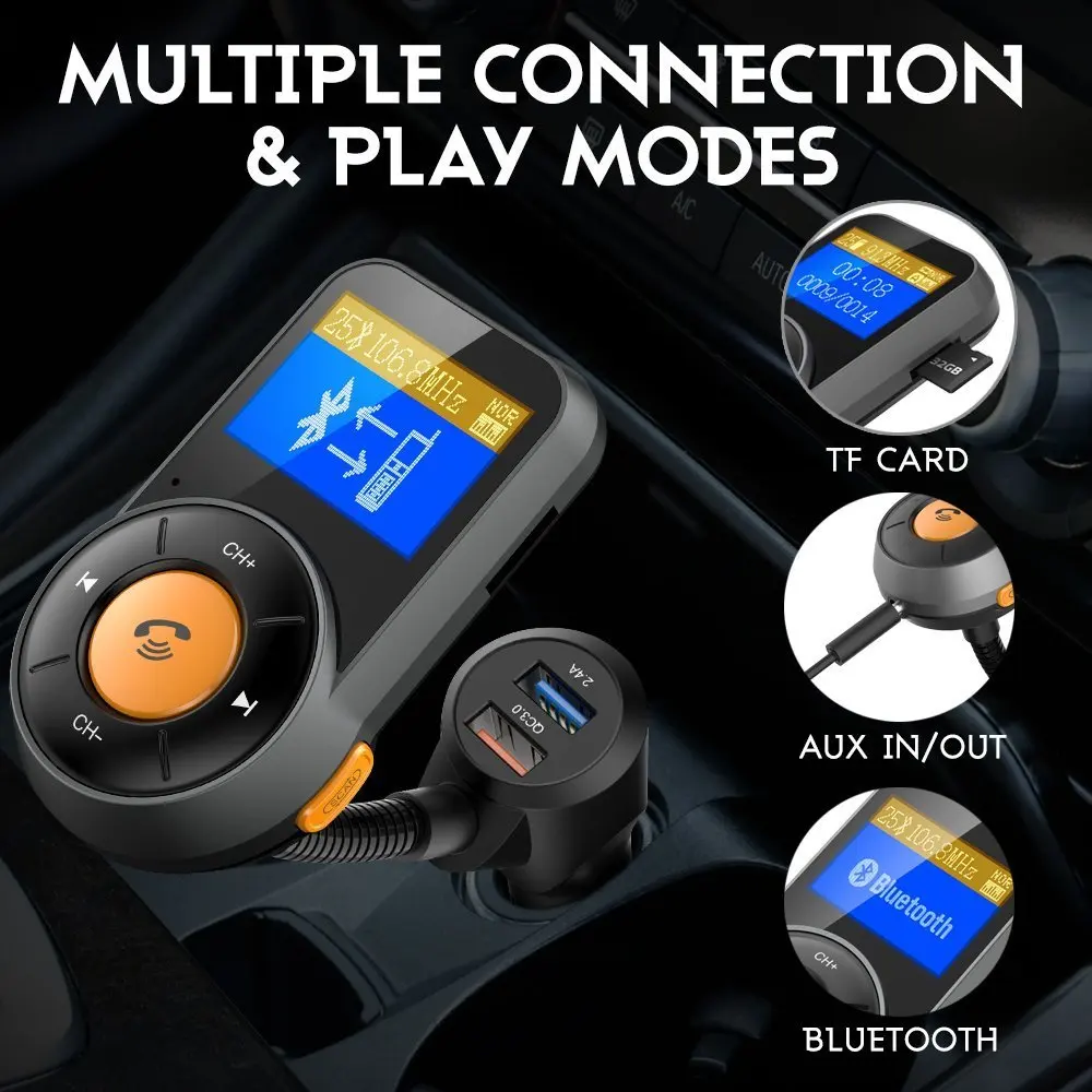 Автомобильное зарядное устройство FDOMAIN QC3.0 комплект громкой связи с Bluetooth