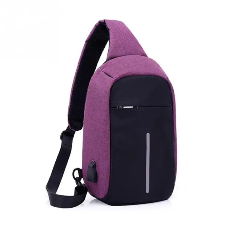 The New Waterproof Anti-Theft Chest Bag Hide Zipper Briefcase Charging Messenger Bag