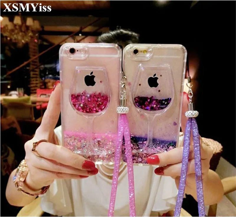 Чехол для телефона XSMYiss 3D с жидким зыбучим песком Samsung S6 S7 S8 S9 S10 PLUS Lite Note 5 8 9 чехол