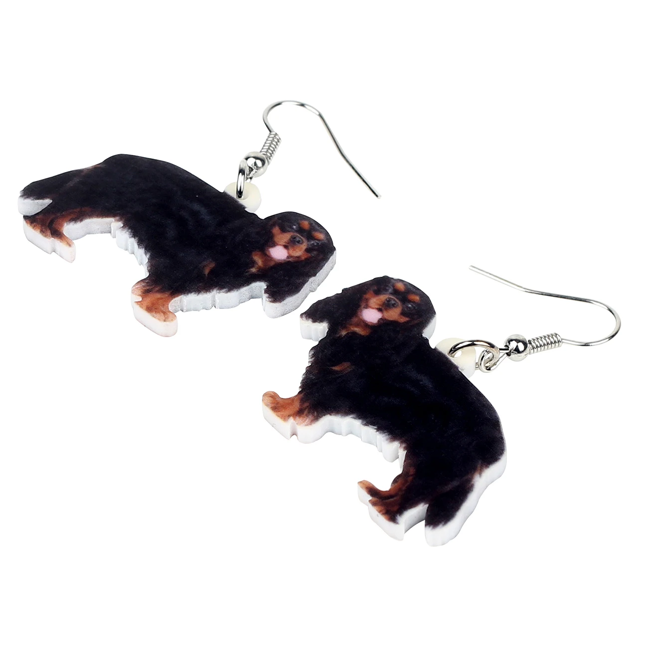 WEVENI акриловая черная и Желтая Собака кавалер Кинг Чарльз спаниель модное