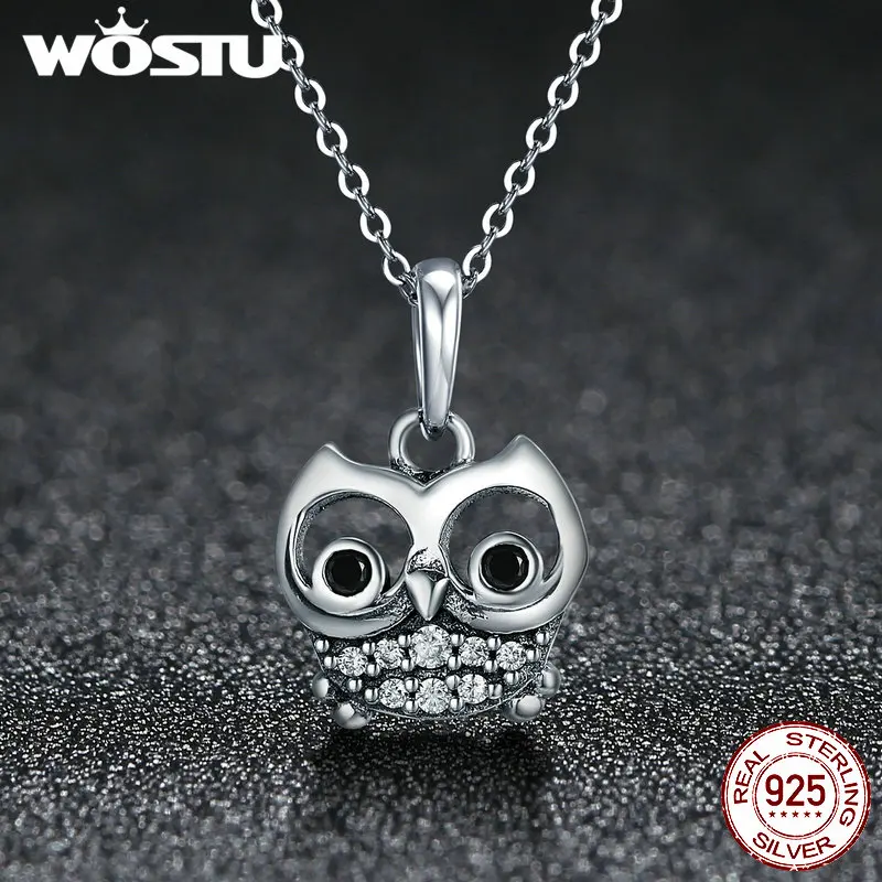 Ожерелье женское из серебра 100% пробы с подвеской в виде совы | Украшения и