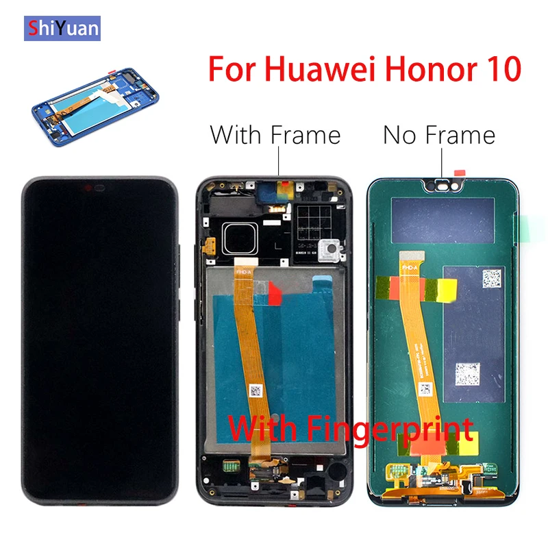 Оригинальный сенсорный ЖК-дисплей 5 84 дюйма для Huawei Honor 10 дигитайзер с рамкой