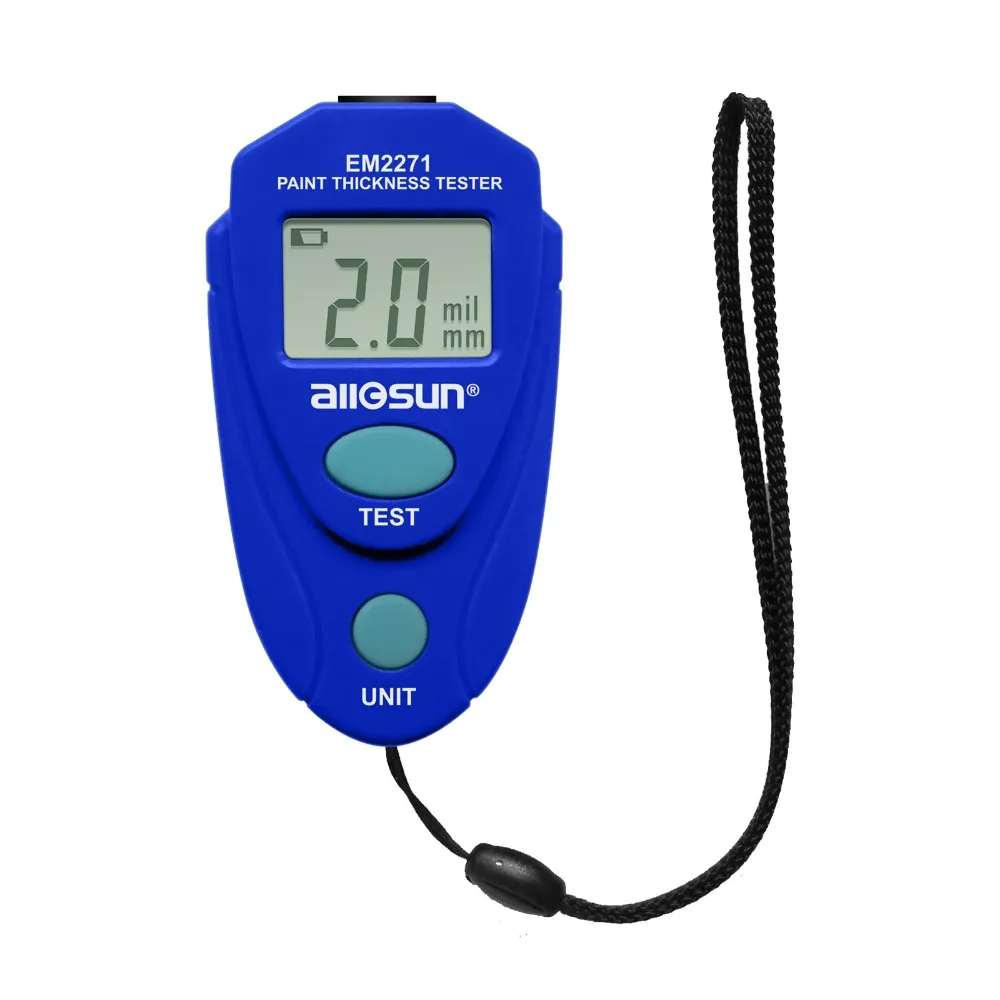 All sun EM2271 Цифровой измеритель толщины покрытия для краски автомобиля + цифровой