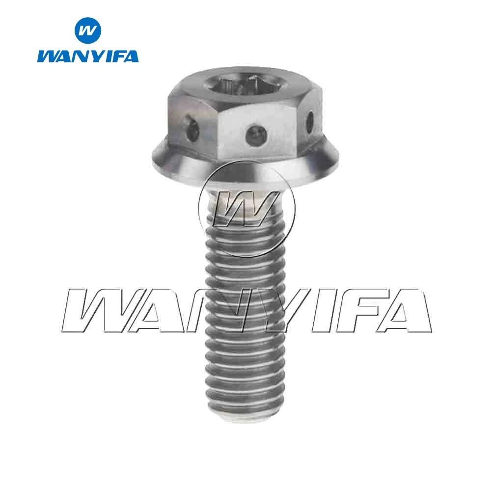 Титановый "Wanyifa" болты M8x 20 25 30 35, 40 45 55 мм внутренняя и внешняя Шестигранная головка с фланцем винт для катания на мотоцикле болт - Цвет: Серебристый