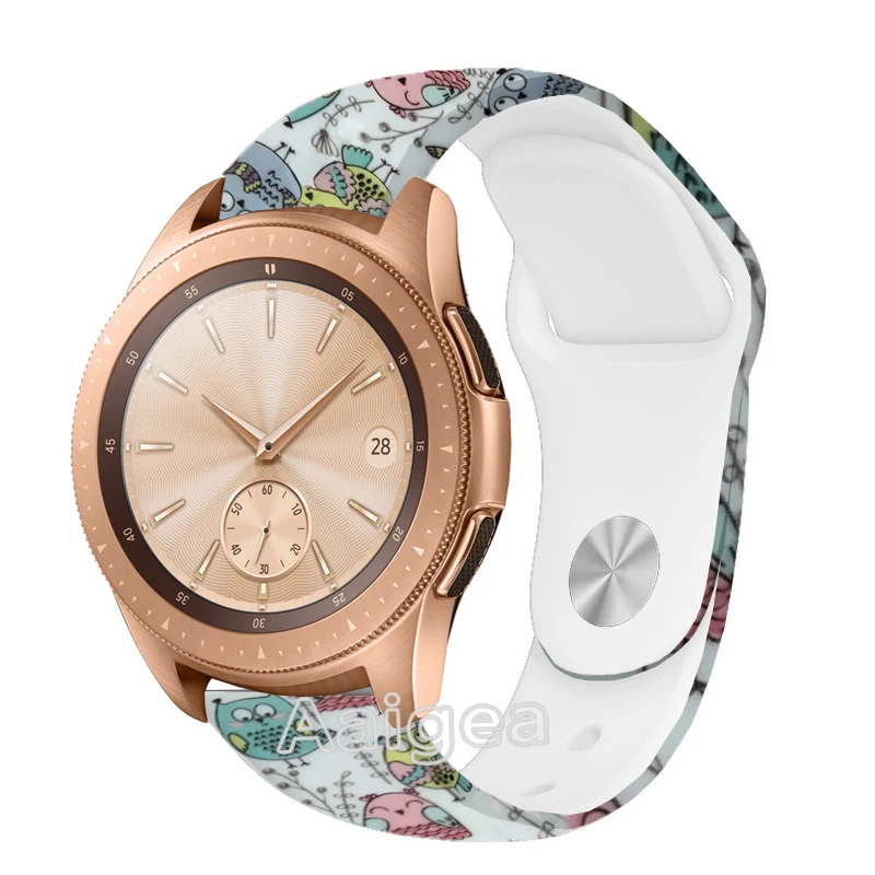 Owl Модный силиконовый ремешок для часов, ремешок для samsung Galaxy Watch, 42 мм, сменный мужской спортивный Камуфляжный ремешок на запястье, мужской женский браслет - Цвет ремешка: Owl