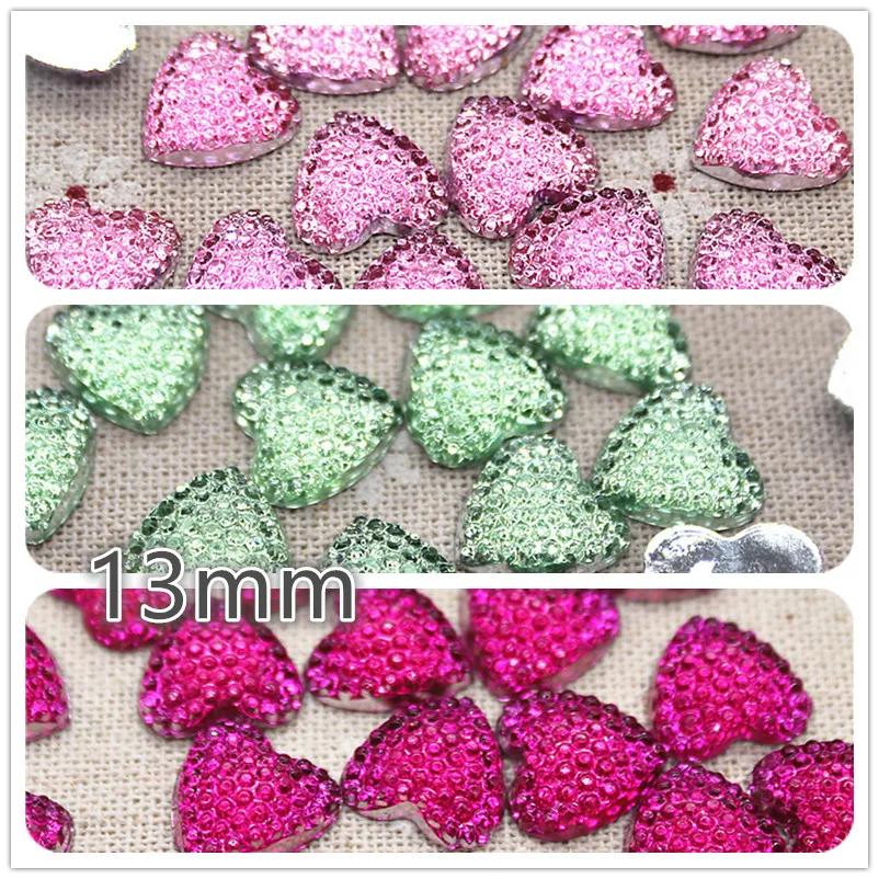 100 шт блестящее сердце акриловая плоская спина кабошон искусство поставка