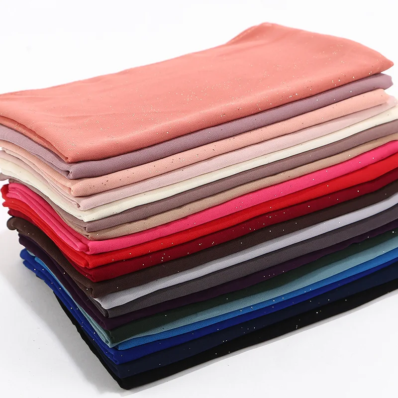 Мусульманское платье монохромный Высококачественный тонкий хиджаб с