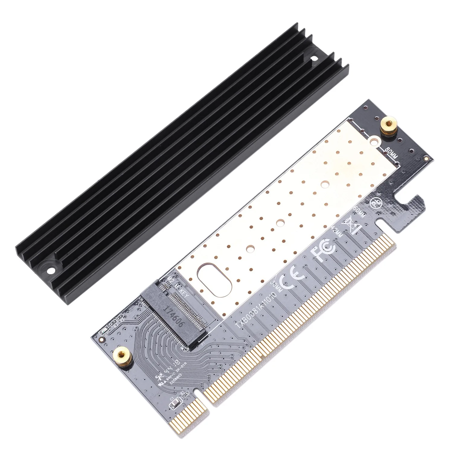 M.2 Nvme Ssd адаптер M2 Для Pcie 3,0X16 карты контроллера M ключ интерфейс Поддержка Pci Express 3,0X4 Размер 2230-2280