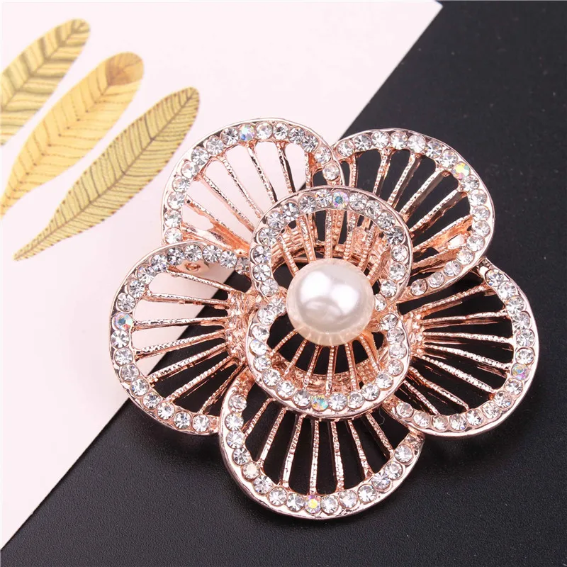 Женская Брошь с жемчугом TODOX стразы булавки высокого качества прозрачными белыми