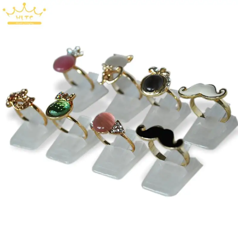

Wholesale Jewelry Display Ring Holder Decoration Stand 20pcs/Lot Plastic Frosted Rings Organizer Cases Free shipping