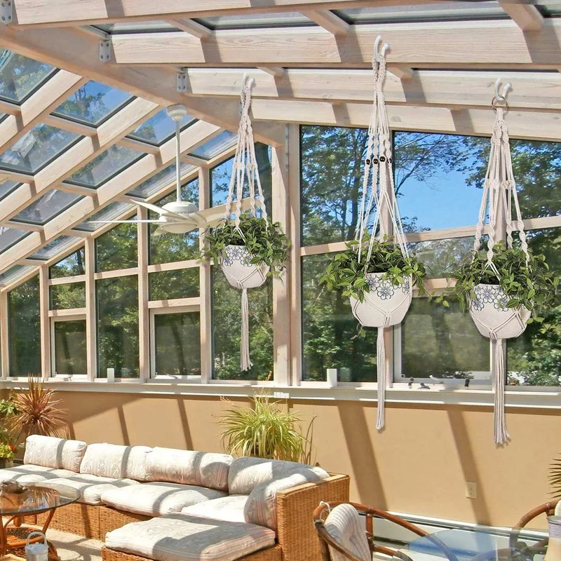 Акция вешалки для макраме растений 6 шт. в упаковке держатель горшка ручная