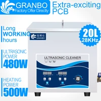 ultrasound washer 20l bath 480w 28khz oxides stains remove ultra sonic cleaner with heater timer power adjustment 480w 28khz