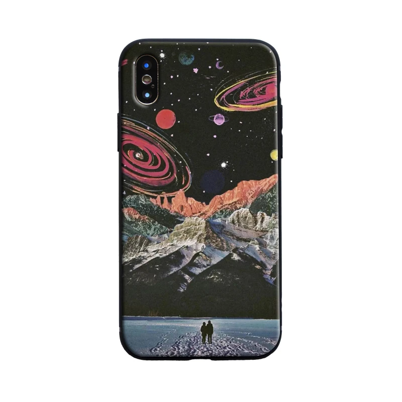 7 soft case Винтажный Мягкий силиконовый чехол для телефона с художественным коллажем для Apple iPhone 5 5S SE 6 6 6s Plus 7 8 Plus X XR XS MAX - Цвет: 7 soft case