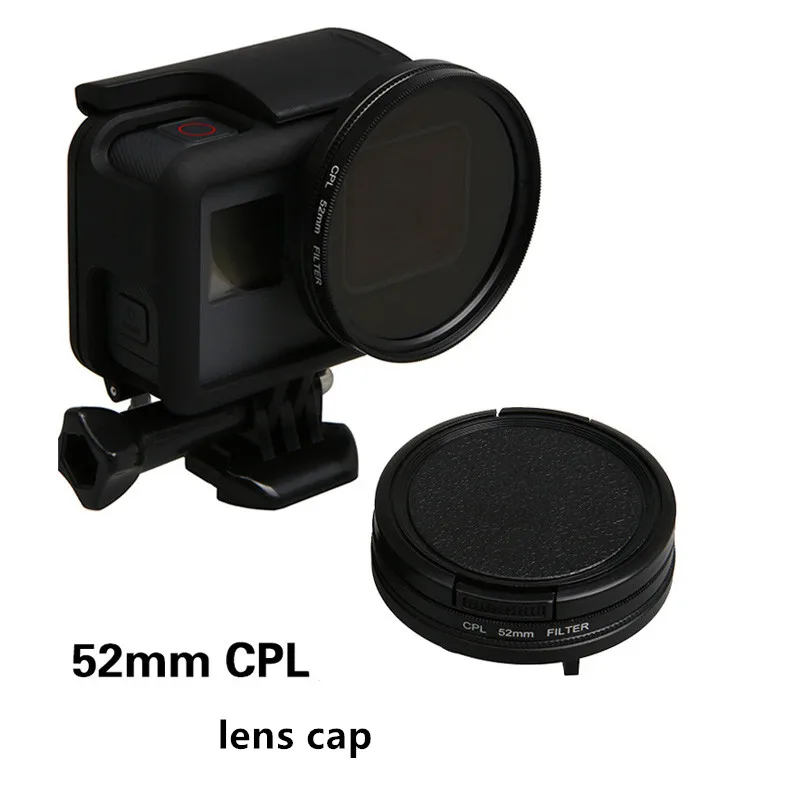 3 в 1 фильтр для объектива 52 мм UV / CPL + Защитная крышка переходное кольцо Gopro Hero 5 6