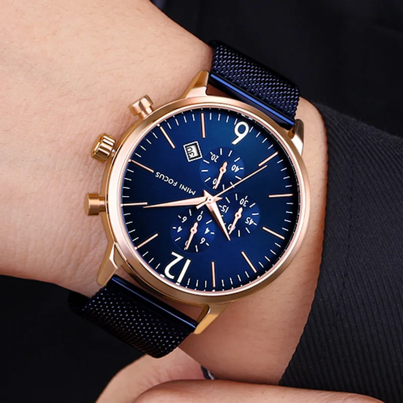 Часы наручные мужские Кварцевые спортивные модные брендовые Роскошные деловые