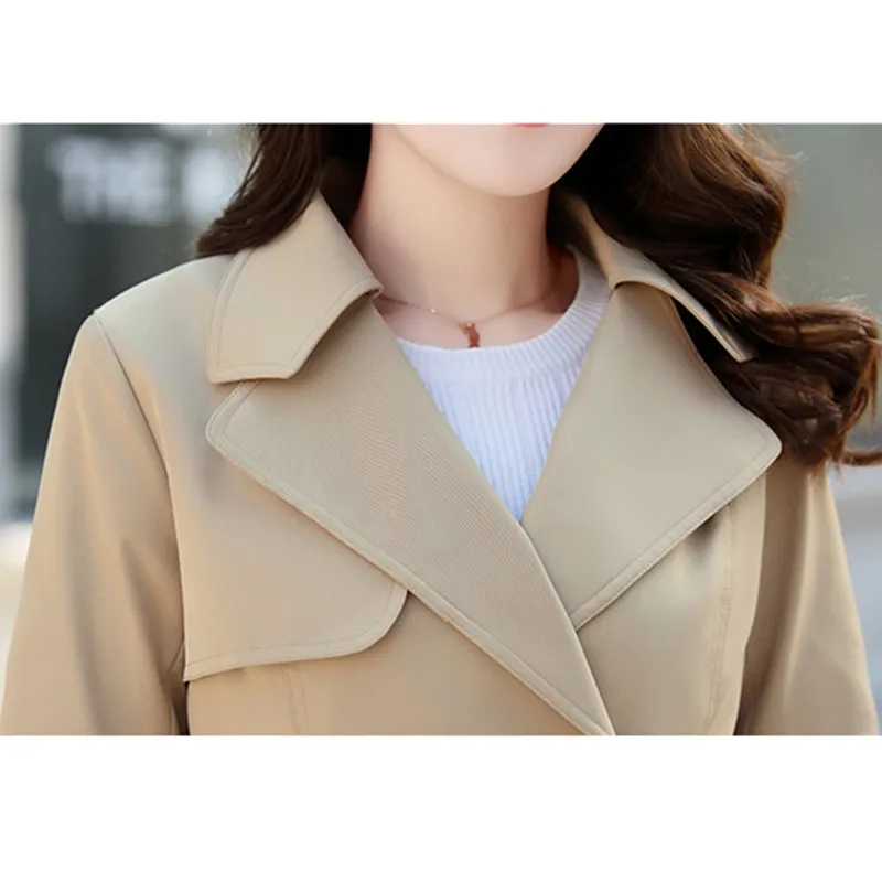 Качественный тренчкот Женская Весенняя Модная приталенная ветровка Женское