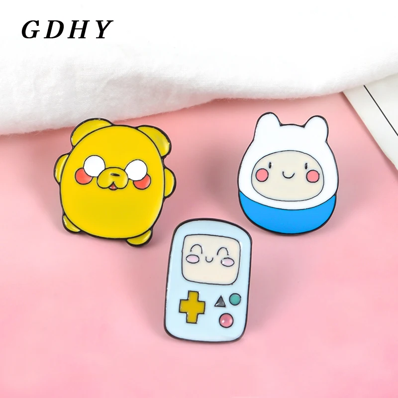 GDHY брошь с героями мультфильмов Финн и Джек эмалированная милыми игры для детей