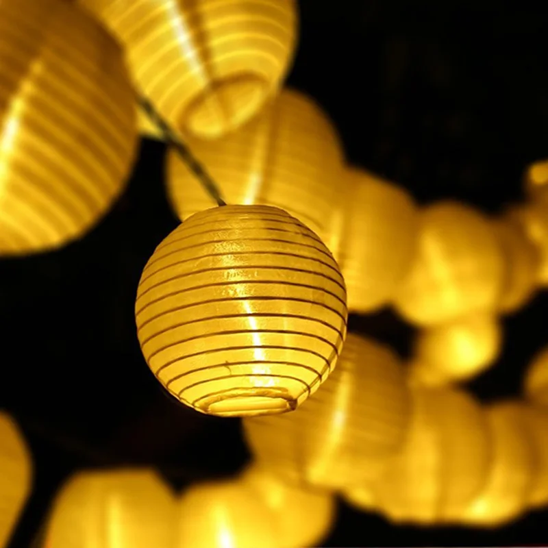 

Outdoor String Lights 6.5M 30 LEDs Lantern Solar Powered Waterproof Lights for Garden Patio Yard MJJ88