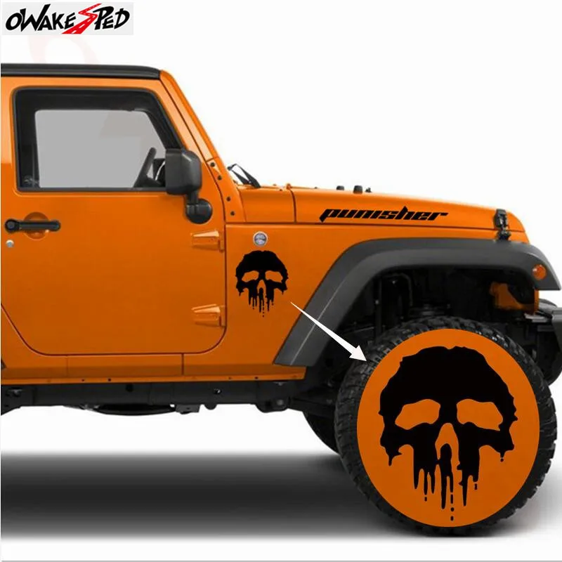 4 наклейки в виде черепа графическая наклейка комплекте на капот дверь крыло