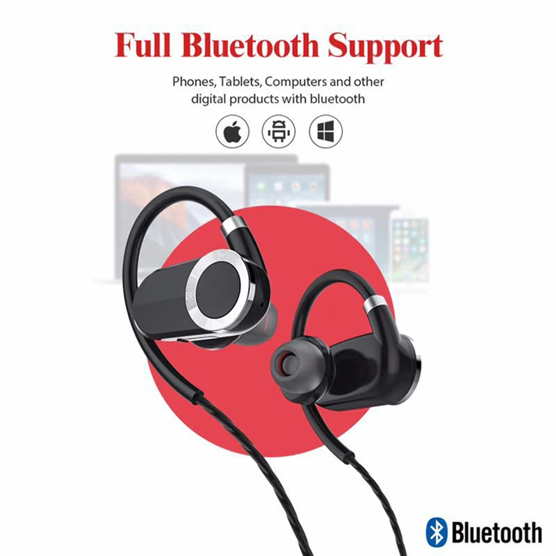 Водонепроницаемые и анти потливые Bluetooth наушники стерео Спортивные Беспроводные