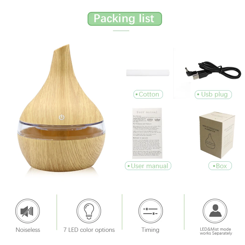 Мини usb увлажнитель воздуха дерево зерно арома диффузный стол украшение эфирное