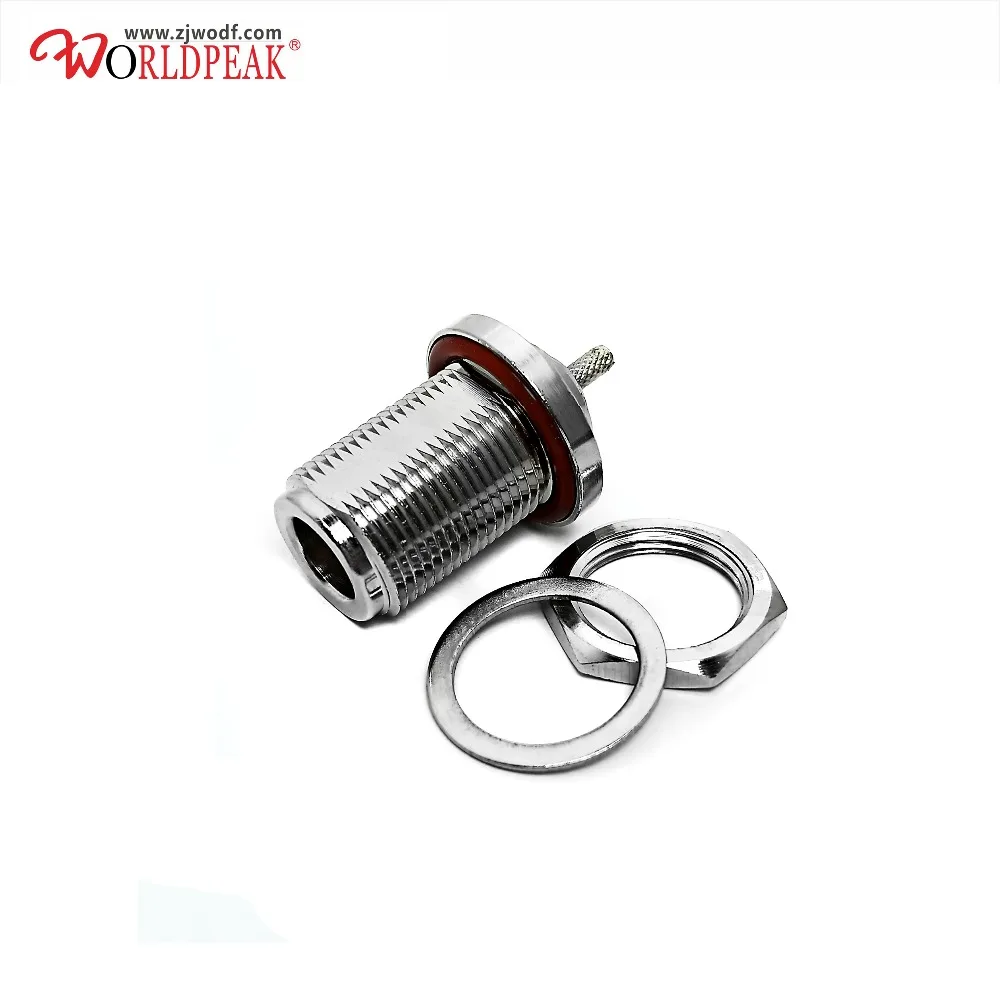 Бесплатная доставка 2 шт Водонепроницаемый N женский переборка обжимной разъем