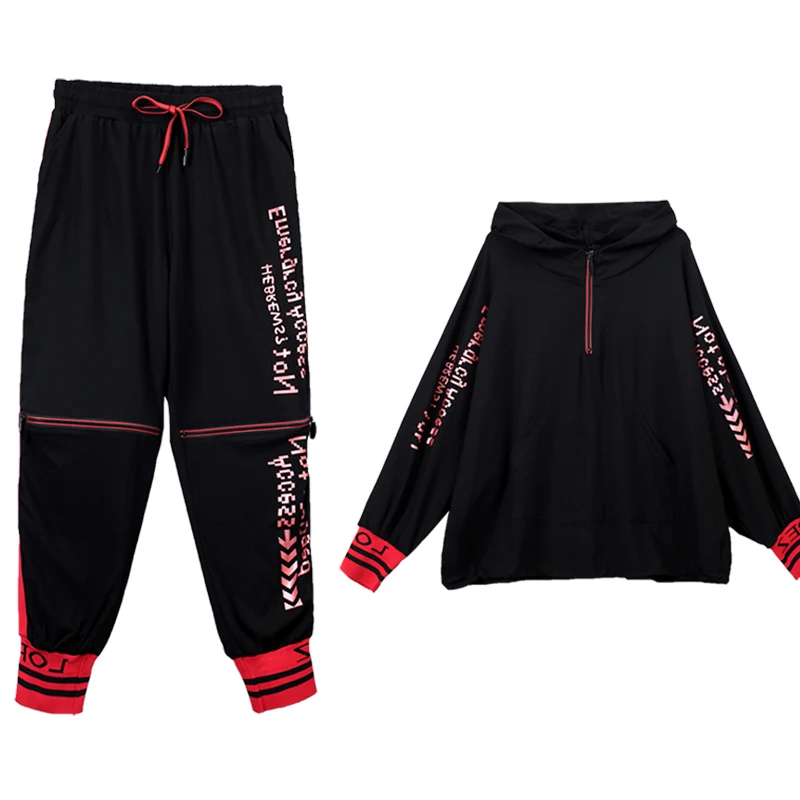 Комплект одежды для Женский комплект 2 шт. свободная толстовка с принтом Уличная