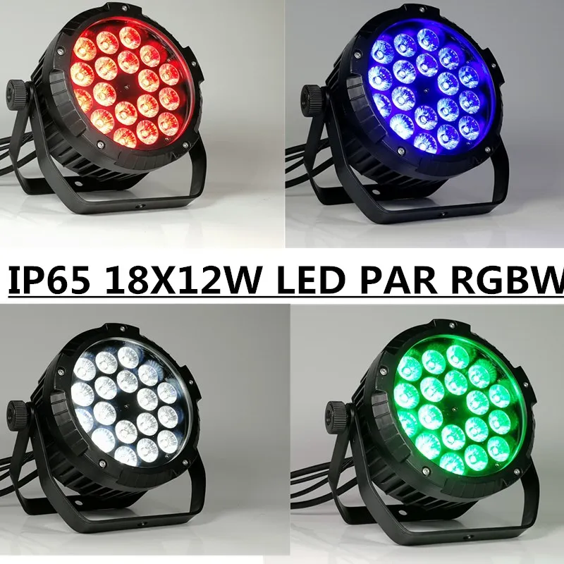 4 шт./18X12W Водонепроницаемый светодиодный светильник Par IP65 RGBW PAR DMX для мытья