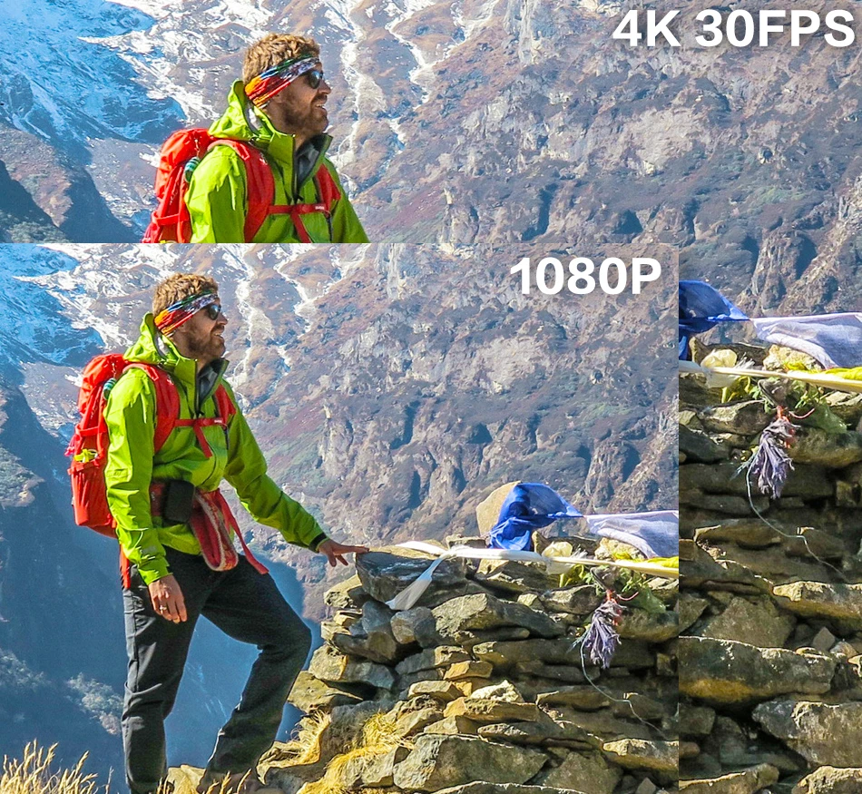 GEEKAM H3R/H3 Экшн-камера Ultra HD 4 K/30fps 20MP WiFi 2," 170D двойной экран Водонепроницаемая камера для записи видео на шлем Спортивная камера