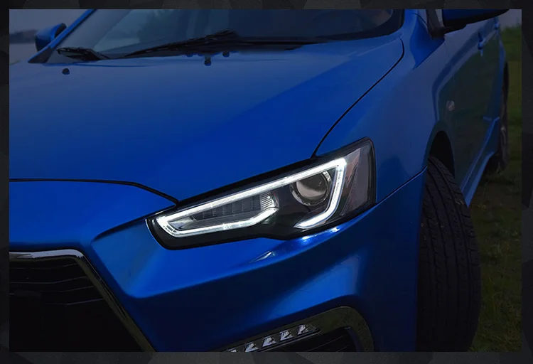 AKD автомобильный Стайлинг Головной фонарь для Mitsubishi Lancer фары 2008- Lancer светодиодный фонарь DRL D2H Hid сигнал поворота биксеноновый луч