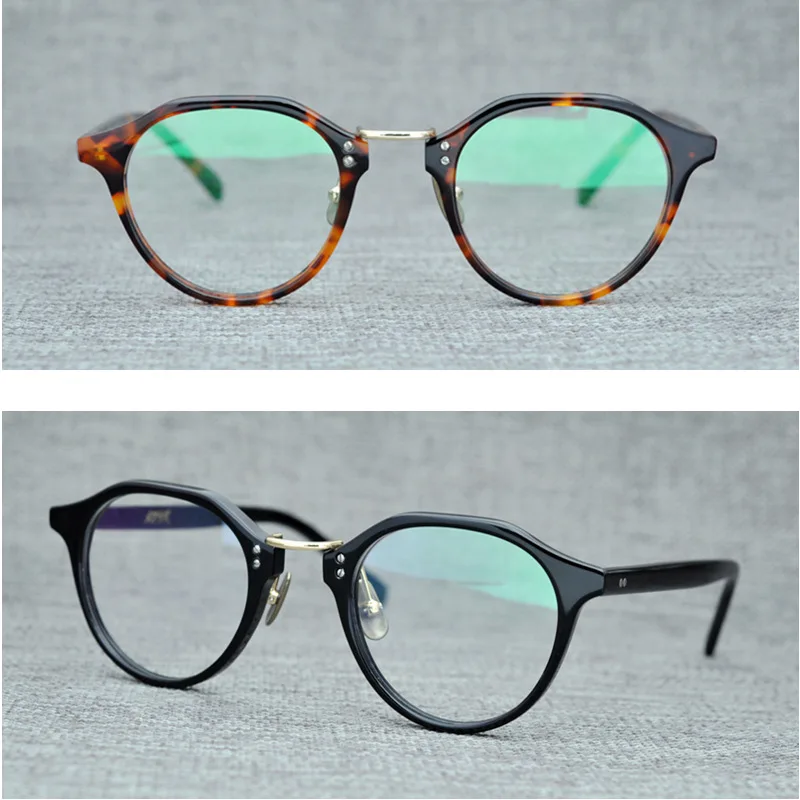 

Retro Round Small Glasses Frames Irregular Japanese Hand-made Optical Myopia Reading prscription eyeglasses Oculos De Grau