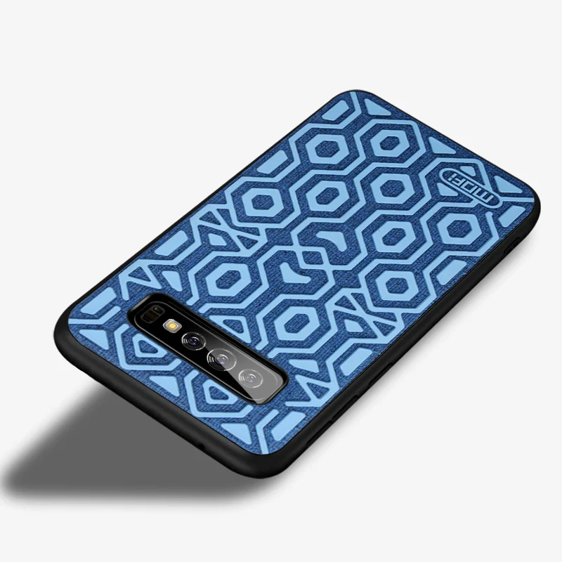 Blue Для samsung S10 Plus чехол MOFI для samsung Galaxy S10 силиконовый чехол для задней панели Galaxy S10E полное покрытие S10+/S10 E нескользящий чехол - Цвет: Blue