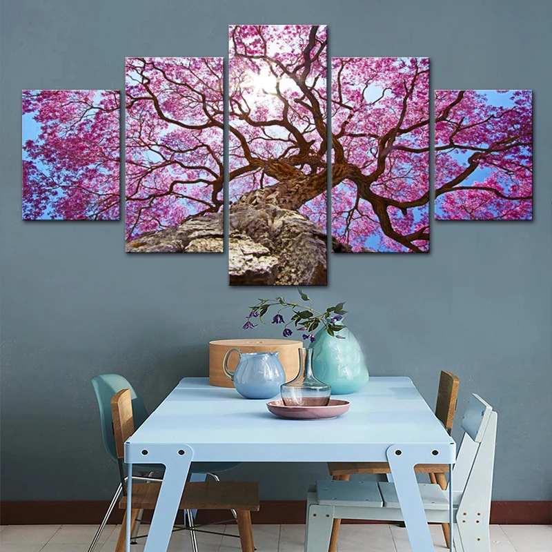 5 шт./компл. Картина на холсте с изображением вишневого дерева Красивая натюрморт