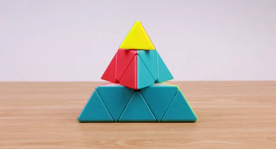 QIYI Pyramidcube, магический скоростной куб, стикер, меньше пазлов, твист, пирамида, кубики, развивающие игрушки для детей, кубики, магические подарки