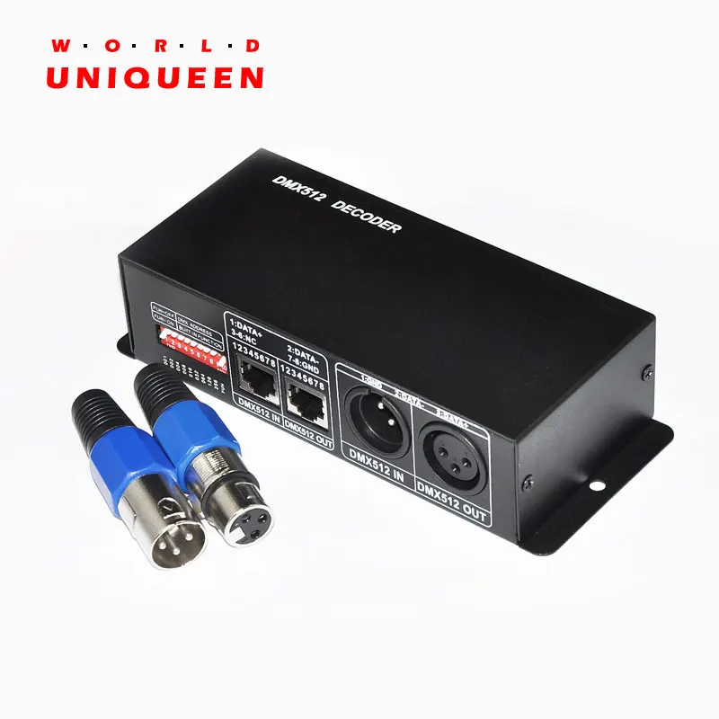 DC12 24V 4A * 3 Каналы DMX 512 декодер драйвер светодиодный RGB контроллер для Светодиодные