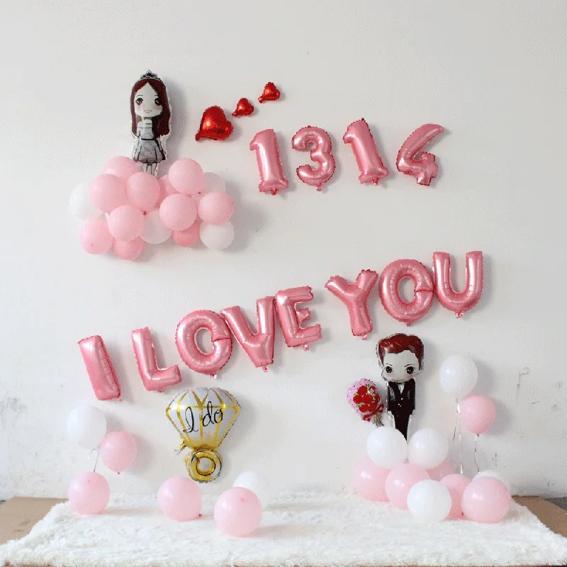 Комбинированные упаковки красные воздушные шары для свадьбы Дня Святого