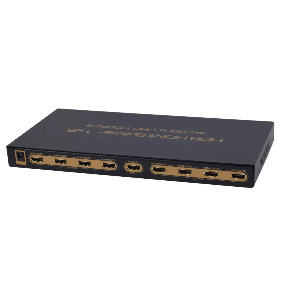 HDR 8 портов HDMI сплиттер переключатель 1x8 4K x 2 K/60 H 3D полный HD1080P разъем адаптер