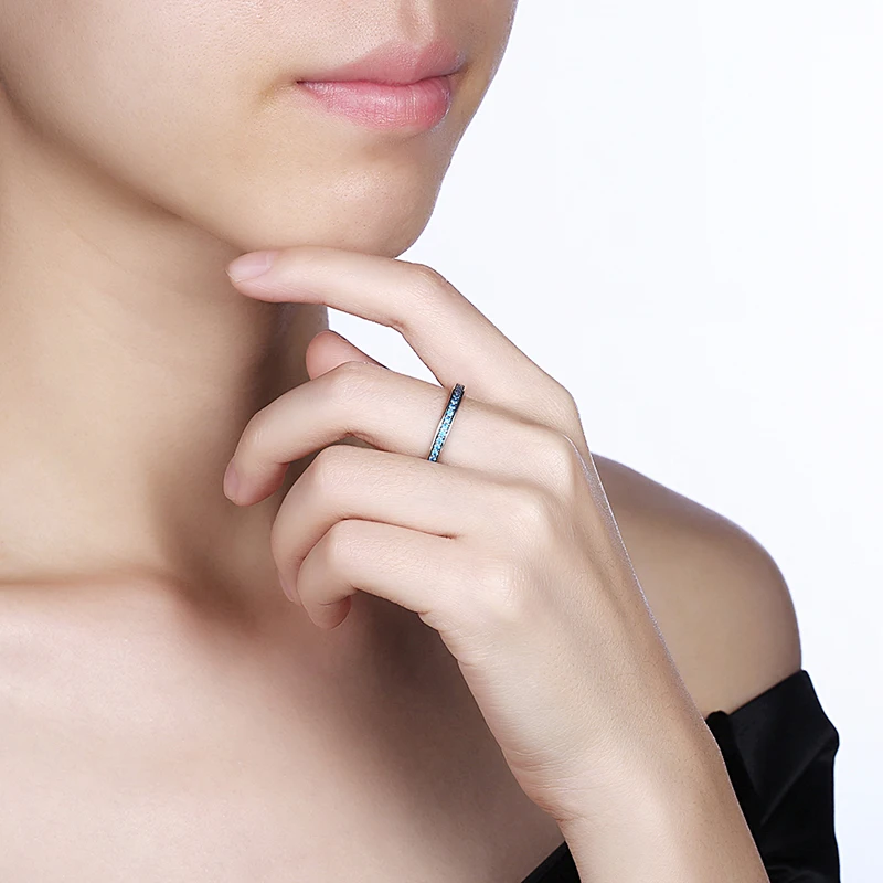 Чистый снег новая мода стерлингового серебра 925 Простые геометрические Ясно