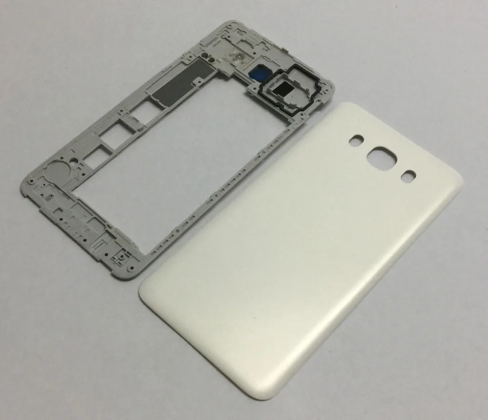 white Для Samsung Galaxy J7 j710 SM-J710F J710M J710H J710FN средняя пластина рамка+ задняя крышка корпуса батареи задняя крышка - Цвет: white