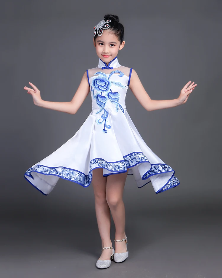 Новое платье для девочек современная одежда выступлений детская юбка американка