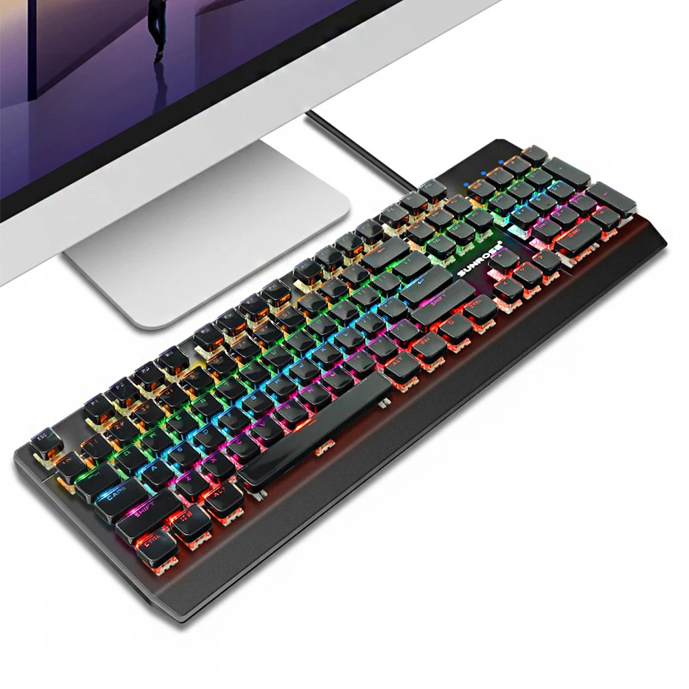 механическая клавиатура игровая с подсветкой ключ металлический Панель