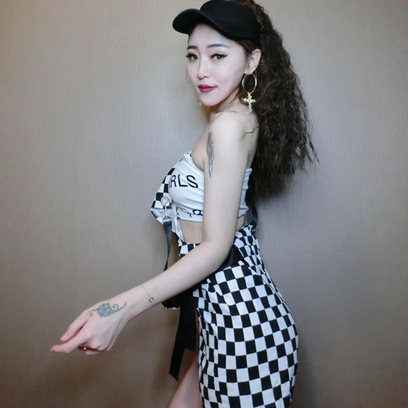 Боди платье для джазового танца вечерние костюмы в клетку популярная